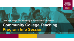 Community College Teaching Cert Info Session