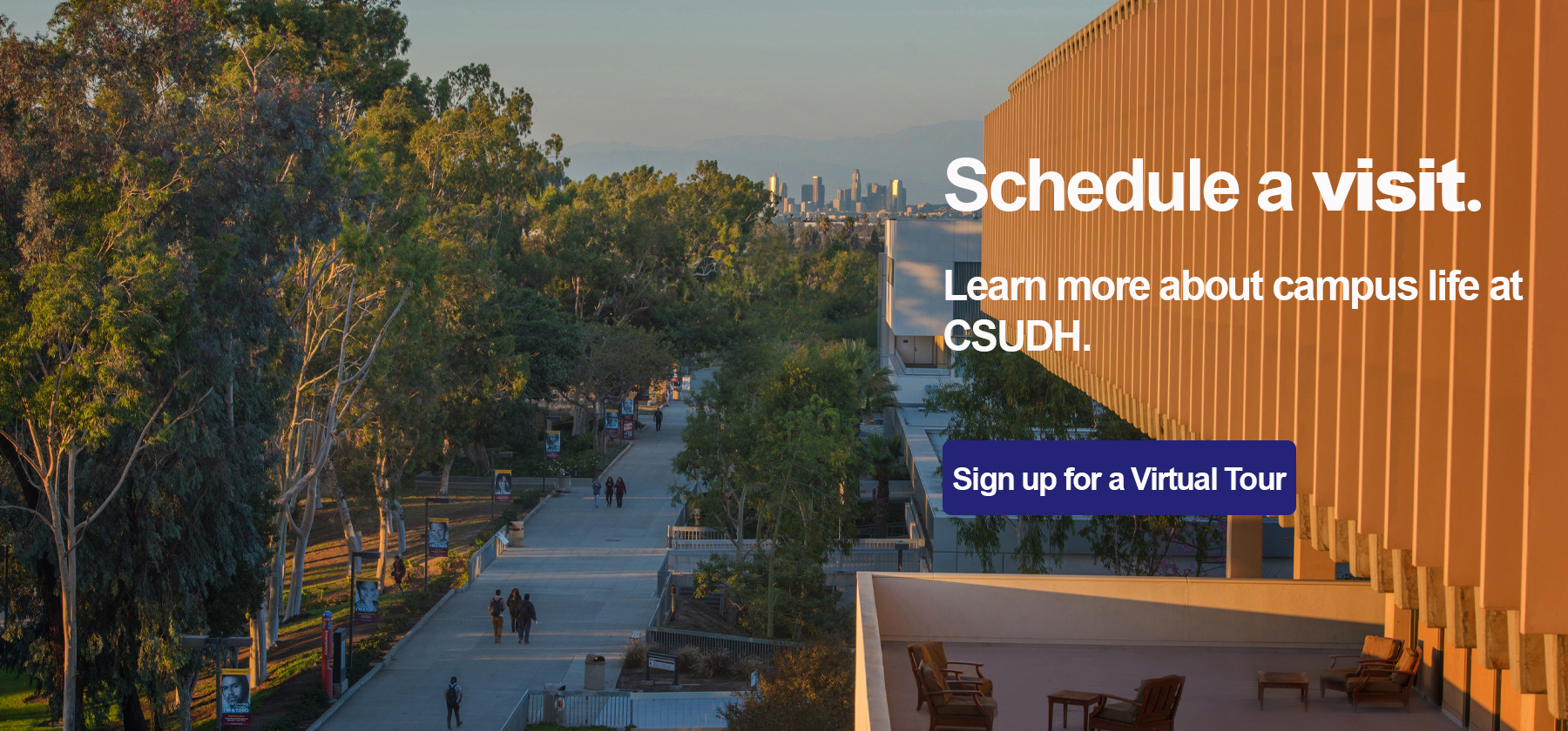 CSUDH with DTLA in Background