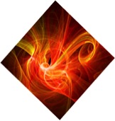 Logo of flaming artwork