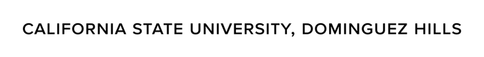 CSUDH university name in text logo, black on light background