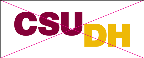 csudh logo misuse. Do not rearrange the elements.