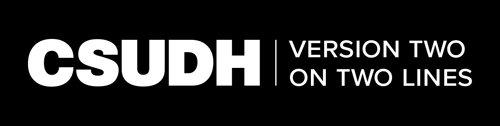 CSUDH endorsed logo two lines horizontal white text on black background
