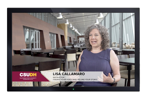 CSUDH video sample screenshot  - lower thirds