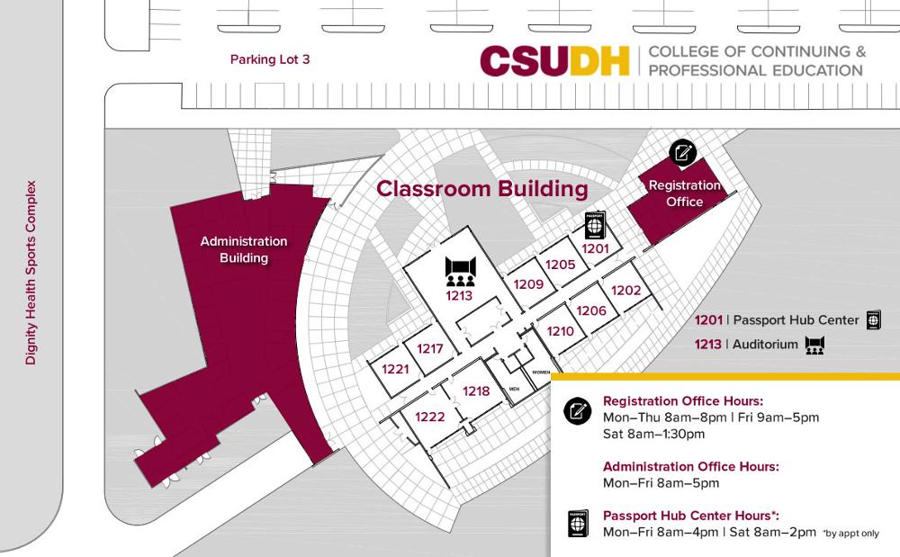 CSUDH College of Continuing and Professional Education - 3 building complex