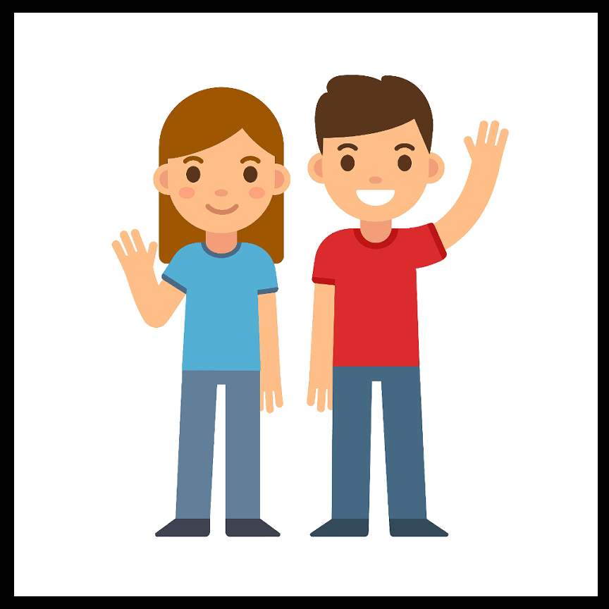 two people standing