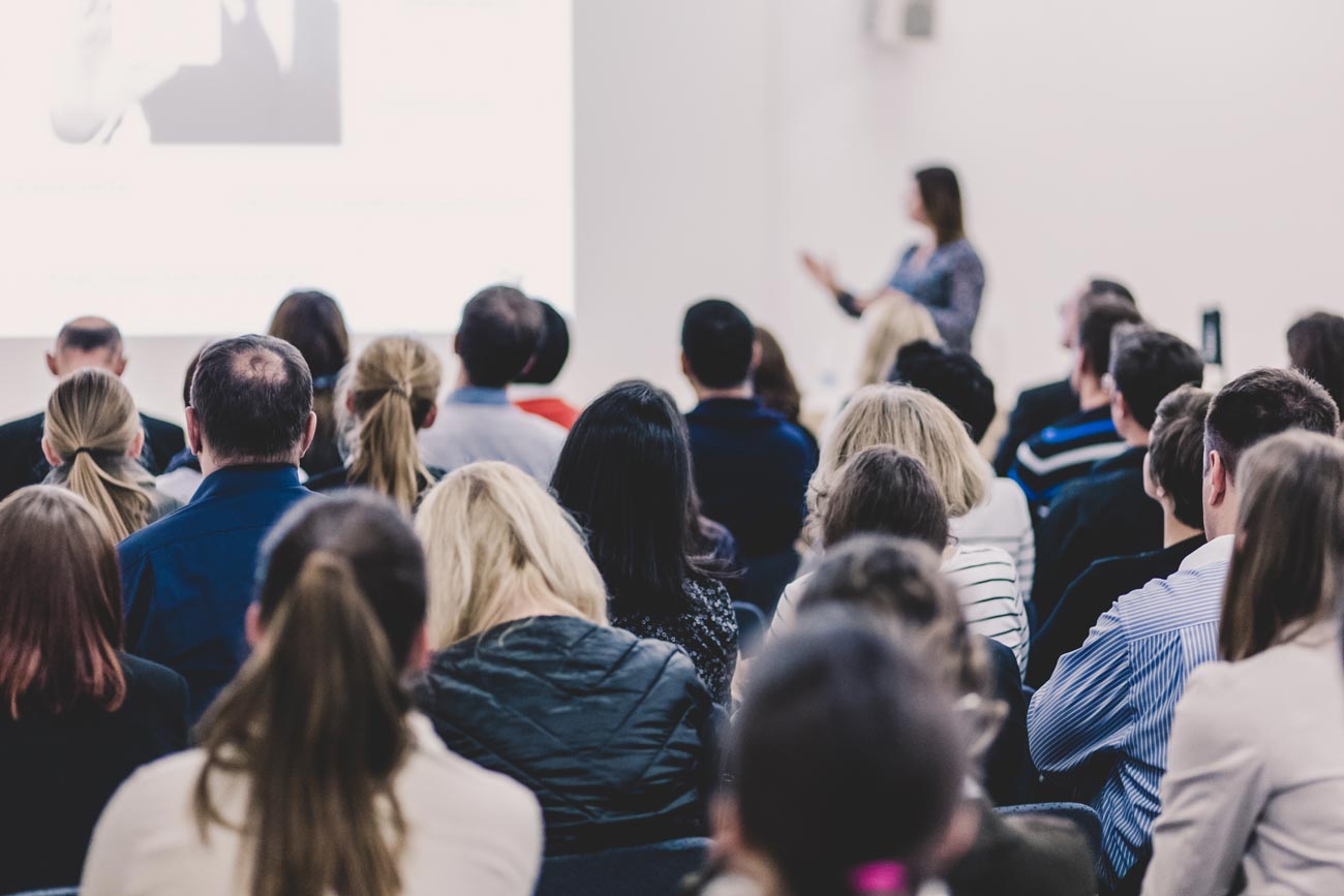 Educators in a conference