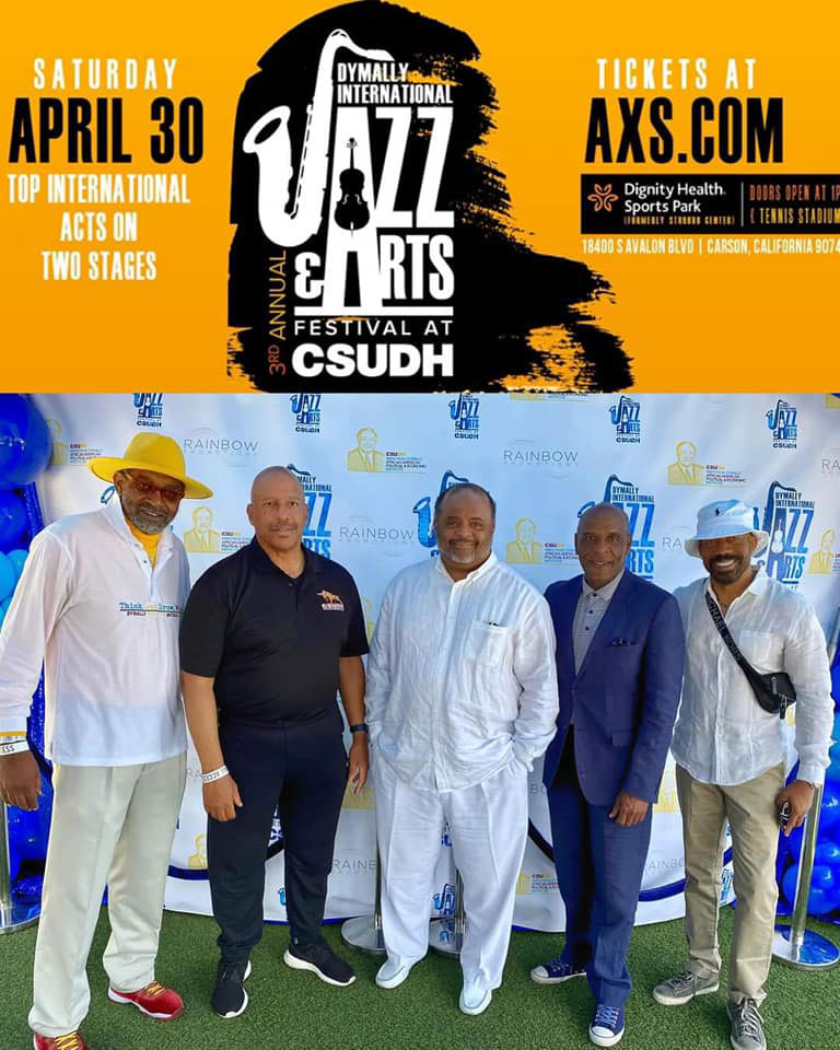 Left-Right: Dr. Anthony Samad (Executive Director), Dr. Thomas Parham (President CSUDH), Roland Martin (Media Personality), Kevin McDowell (Dymally Institute Advisory Board Member)