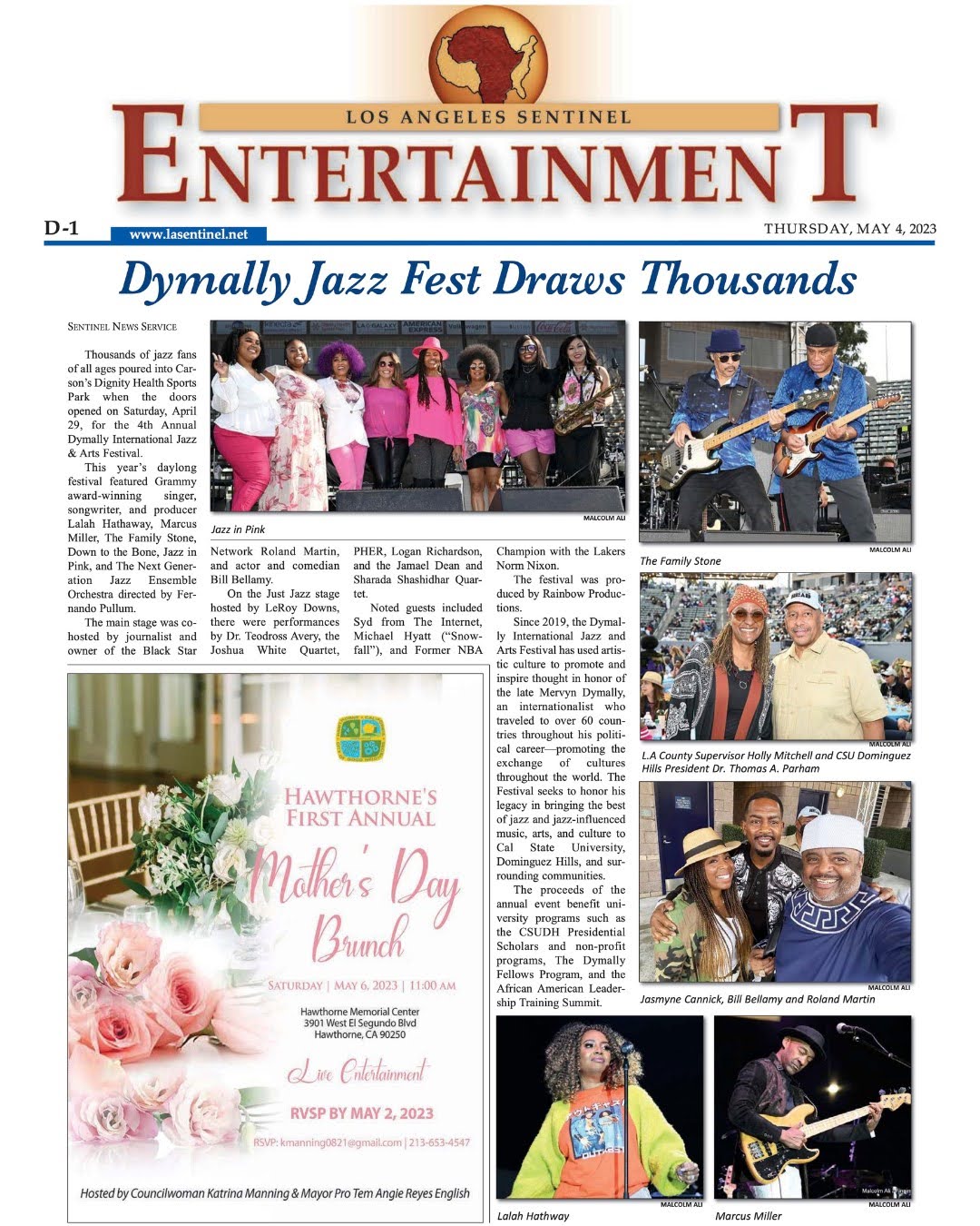 The Inaugural Dymally International Jazz & Arts Festival in 2019