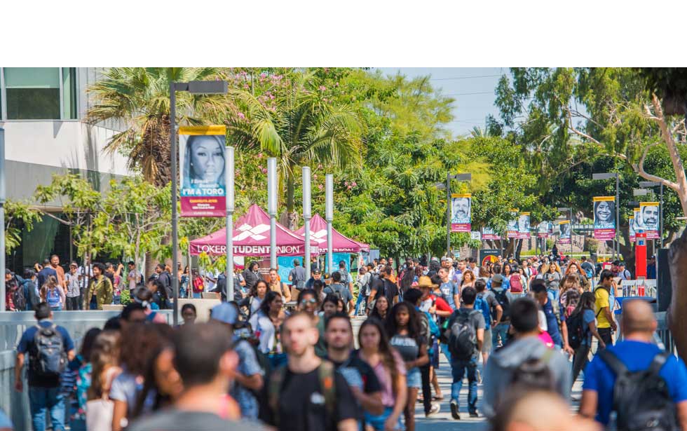 CSUDH students attending class