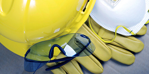 Hard Hat and Gloves