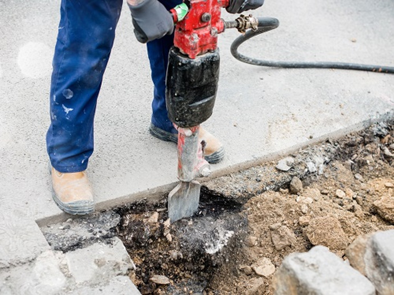 Jackhammering Concrete