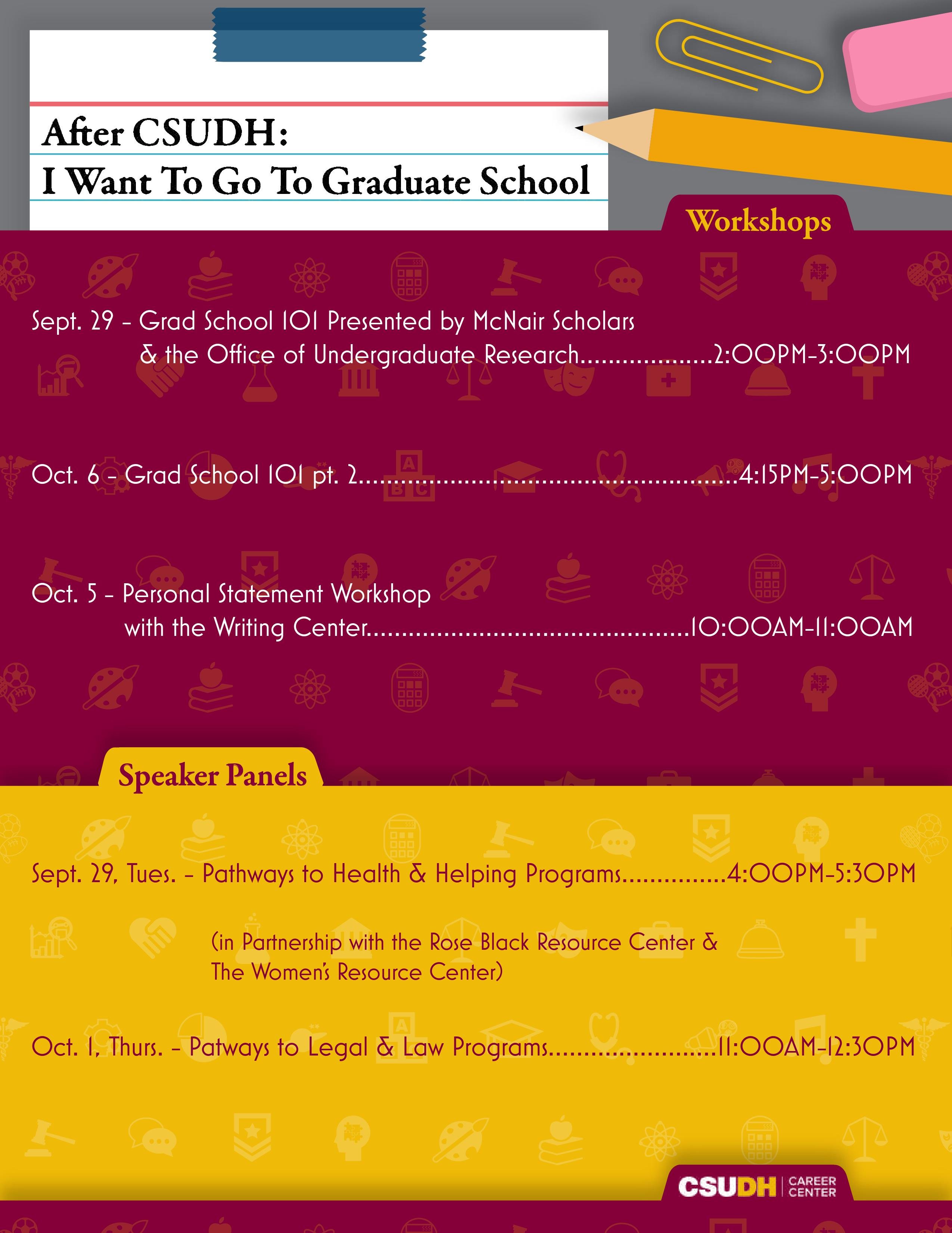 Grad School 101 Flyer