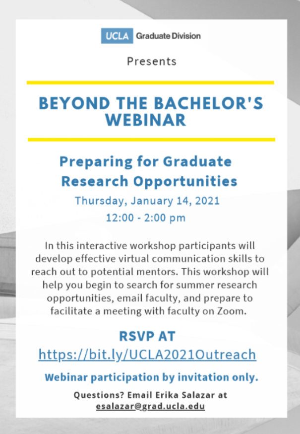 UCLA Beyond the Bachelor's Webinar Flyer