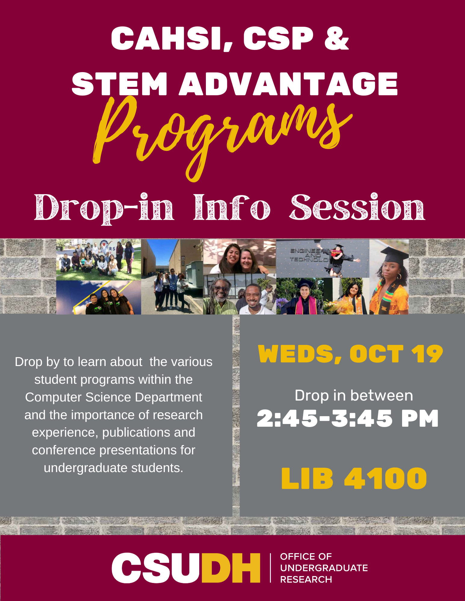 CAHSI-CSP-STEM-Advantage-Program-Drop-in-Info-Session