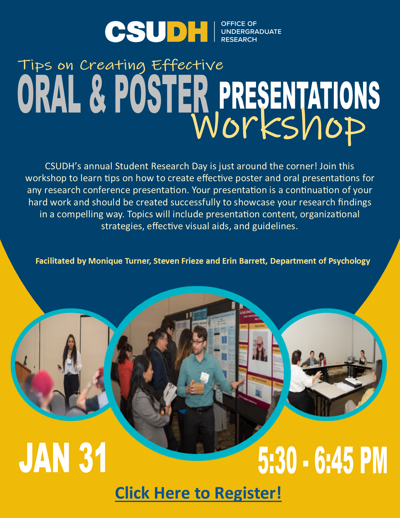 Tips on Creating Effective Oral & Poster Presentations Workshop
