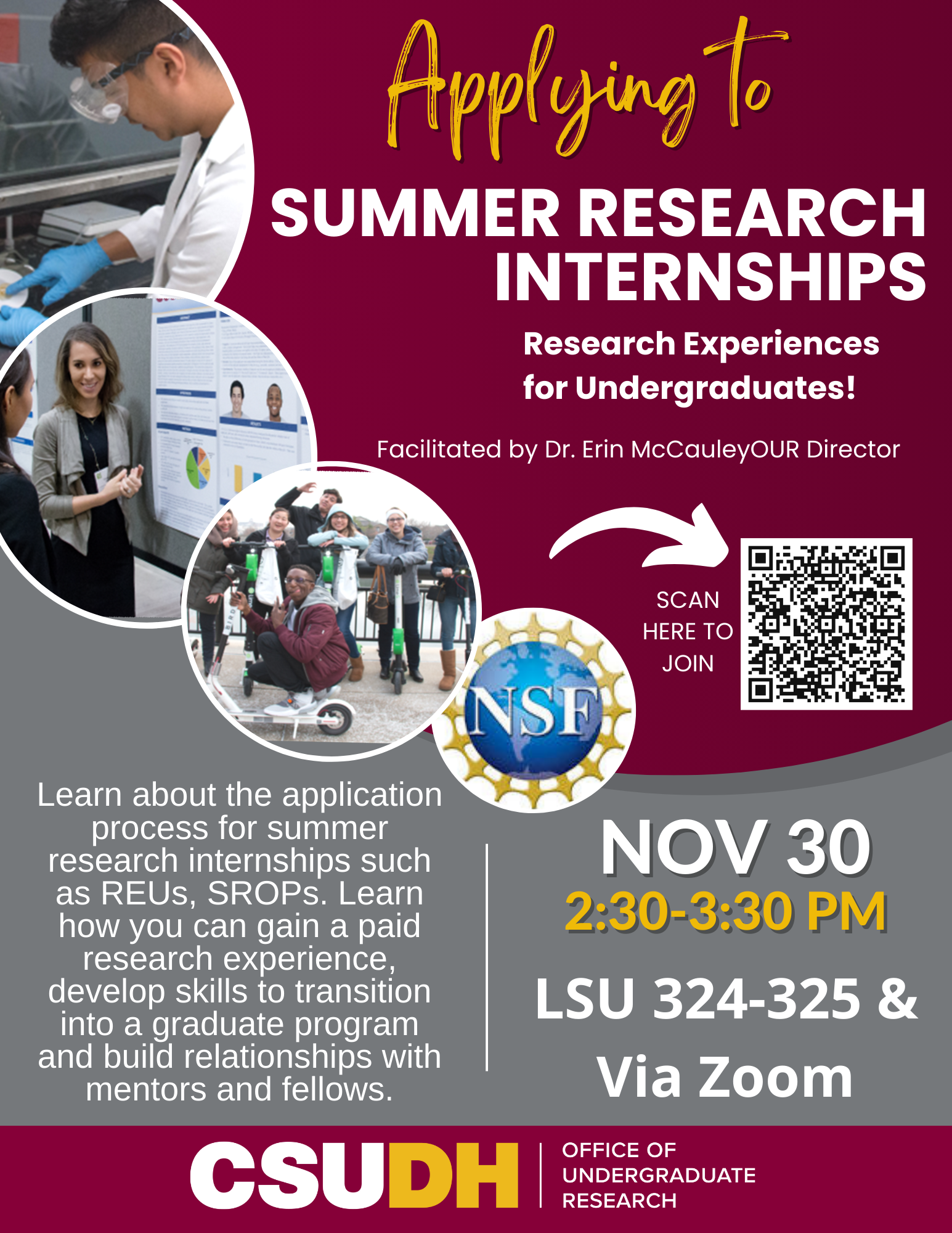 Applying for Summer Research Internships 11-30-23