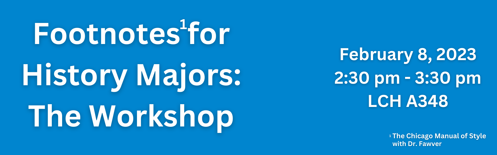 Workshop: Footnotes for History Majors