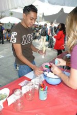 SOTA booth serving a student