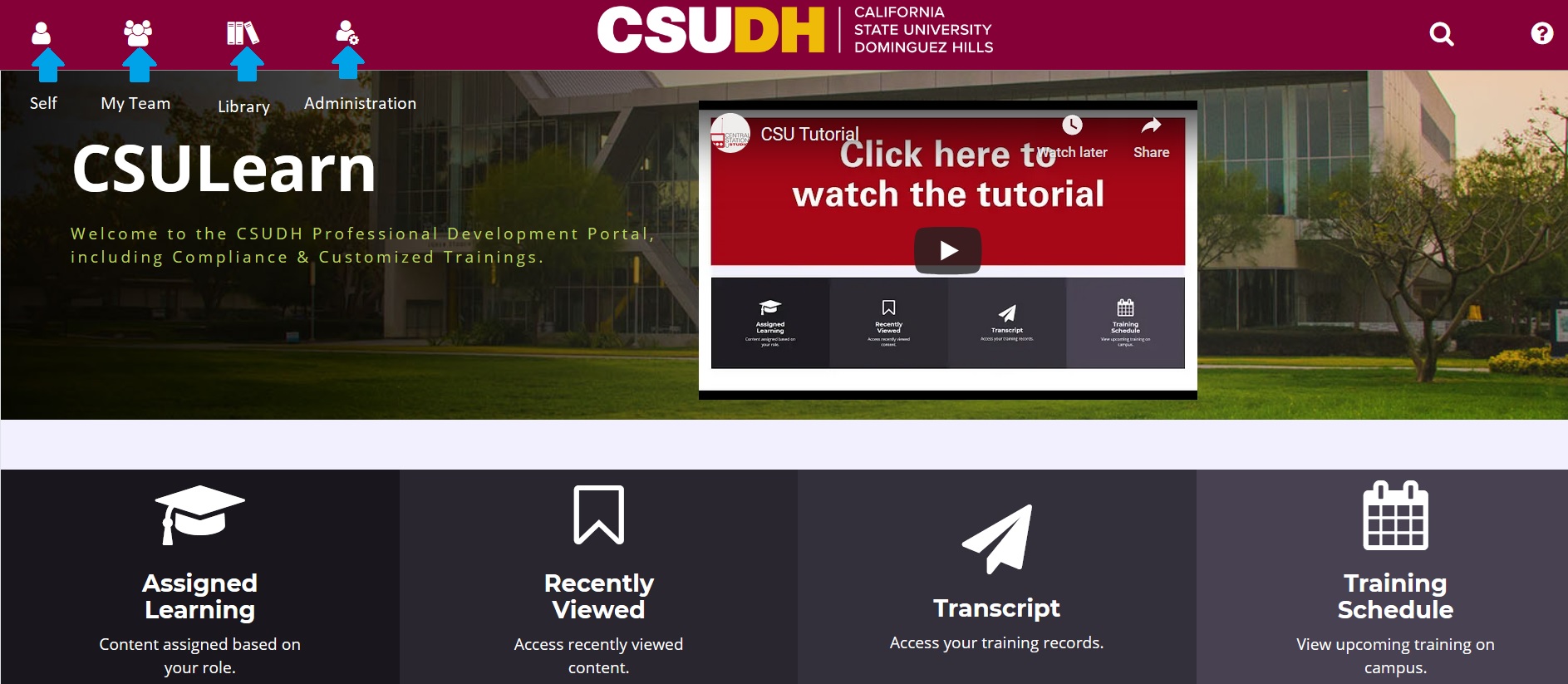 CSULearnMainPage CSU Learn Main Page