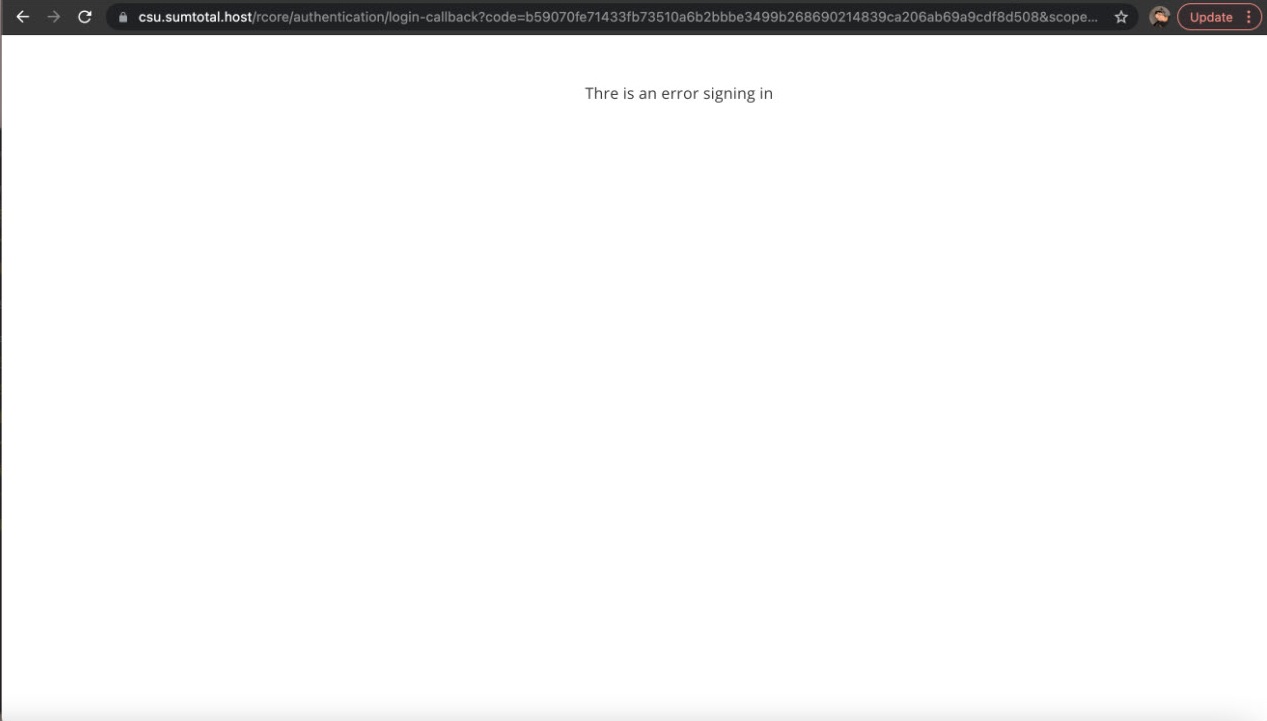 Error Message Login