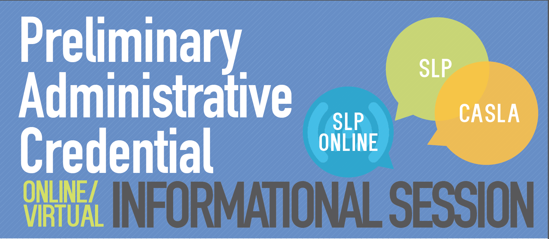 Preliminary Admin Info session banner