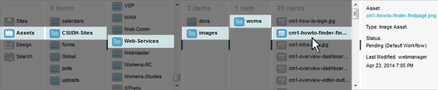 How to Find and Select Assets