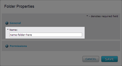 UI - Folder Properties General