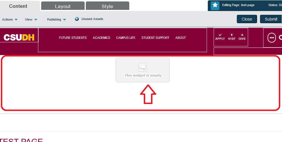 Page Banner Image Widget in CM1 Page