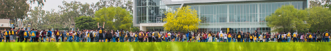 Students on Lawn in Front of LSU